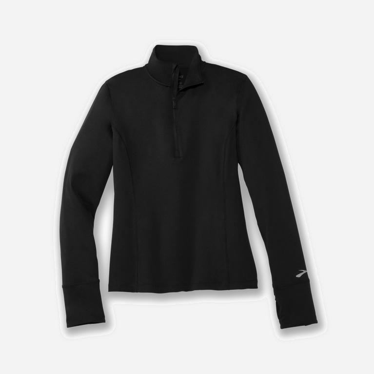 Brooks Dash 1/2 Zip NZ - Women's Running Jackets - Black (25830-IBQC)